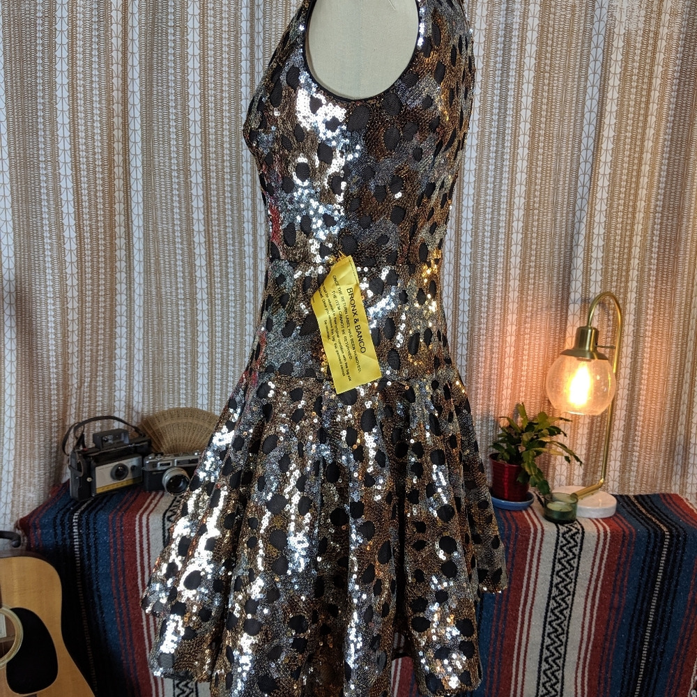 Bronx and Banco Nina Sequin Fit & Flare Dress - Picture 3 of 7